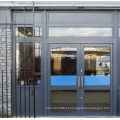 Padrão europeu de alumínio externo moderno porta de vidro totalmente envidraçado para entrada para entrada